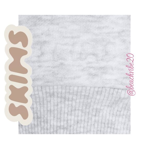 SKIMS Cotton Fleece Classic Crew Light Heather Grey 3X NWOT - Picture 6 of 6